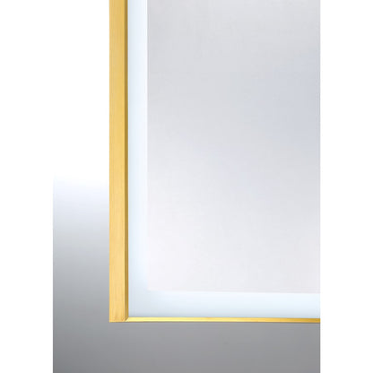 Savoy House Paulding LED 48x32 Rectangle Frontlit Mirror, Gold