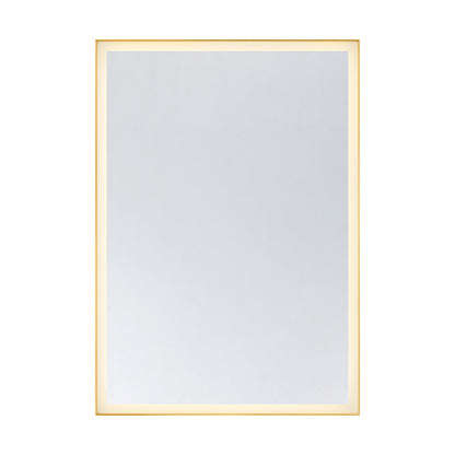 Savoy House Paulding 60in LED Rectangle Frontlit Mirror | Gold Metal Frame | Bathroom & Vanity Illuminated Mirror | 42 x 60 x 2 in | Model 2-1238-42X60