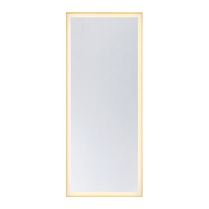 Savoy House Paulding 72in LED Rectangle Frontlit Mirror | Modern Gold Metal Frame | Bathroom & Powder Room Vanity | 72 x 30 x 2 in | Model 2-1240-30X72