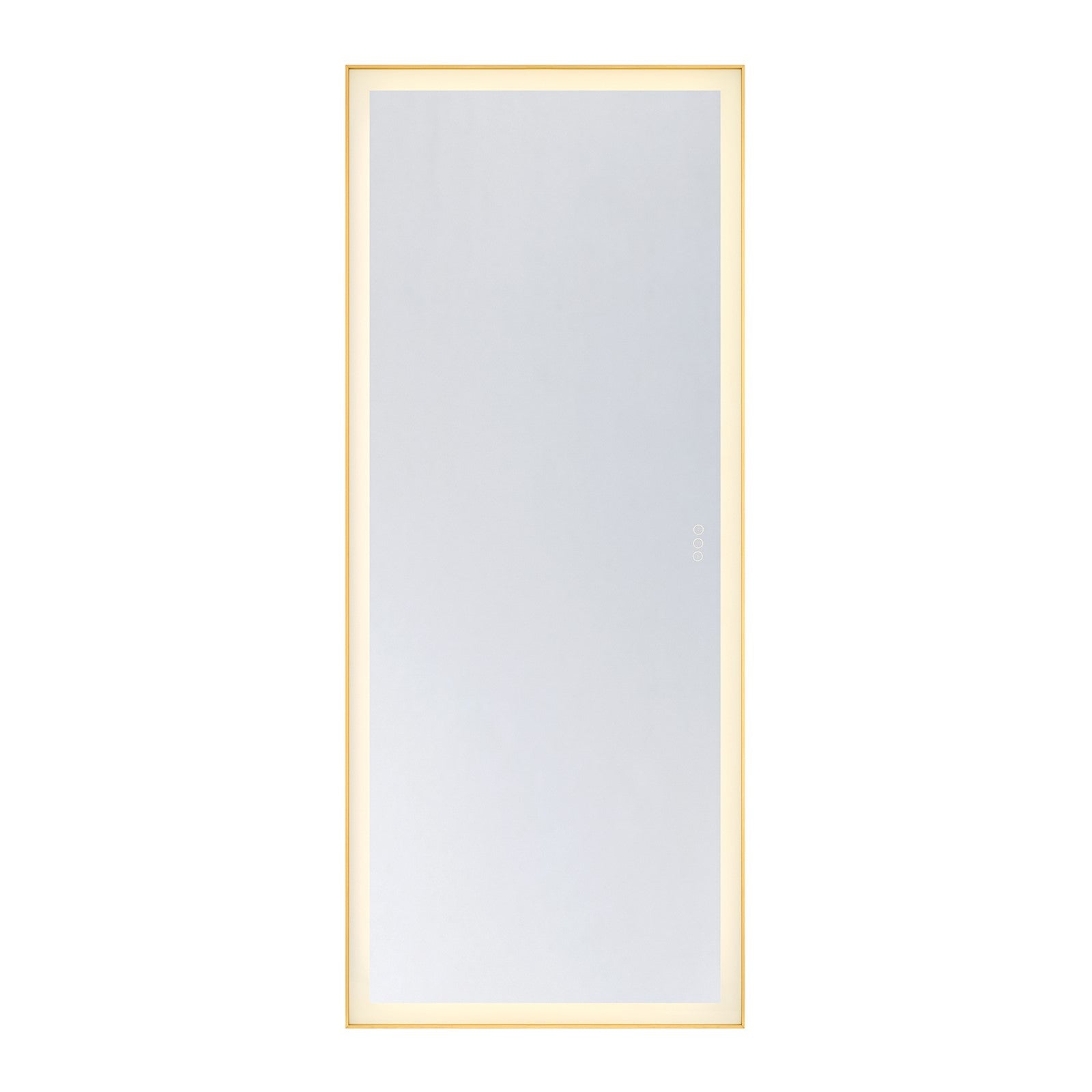 Savoy House Paulding 72in LED Rectangle Frontlit Mirror | Modern Gold Metal Frame | Bathroom & Powder Room Vanity | 72 x 30 x 2 in | Model 2-1240-30X72