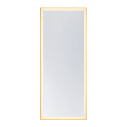 Savoy House Paulding 72in LED Rectangle Frontlit Mirror | Modern Gold Metal Frame | Bathroom & Powder Room Vanity | 72 x 30 x 2 in | Model 2-1240-30X72