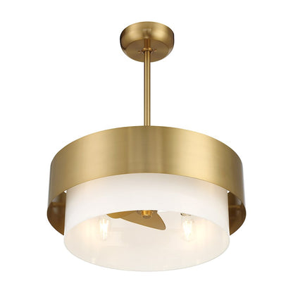 Savoy House Diana LED Fan D'Lier, Warm Brass