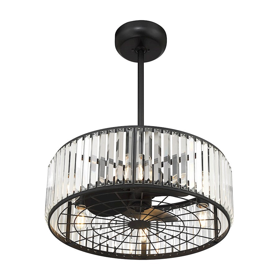 Savoy House Janus 5-Light Fan D'Lier, Matte Black