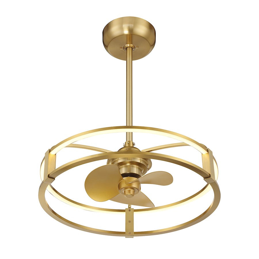 Savoy House Vesta LED Fan D'Lier, Warm Brass