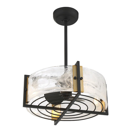 Savoy House Hayward 4Lt Fan D'Lier, Black/Brass