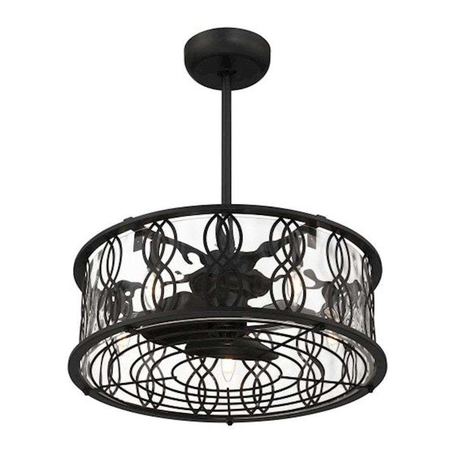 Savoy House Snowden 5Lt Ceiling Fan/Fan D'Lier, Black/Glacier