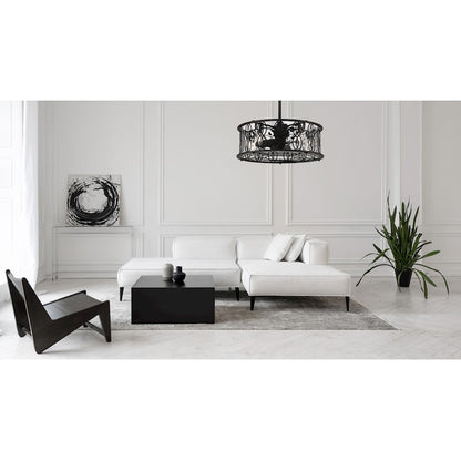 Savoy House Snowden 5Lt Ceiling Fan/Fan D'Lier, Black/Glacier