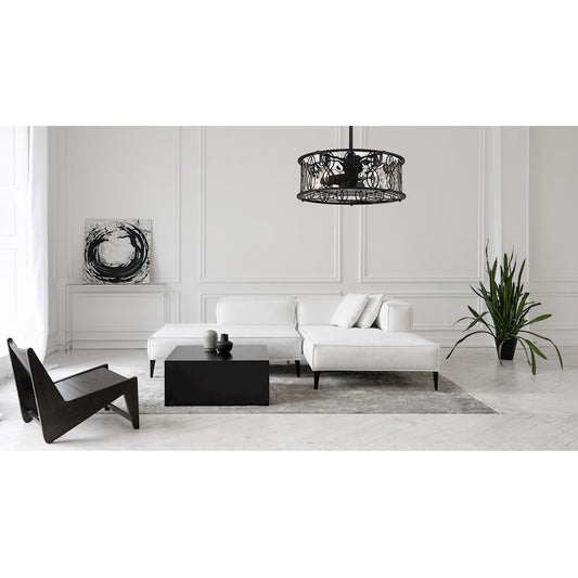 Savoy House Snowden 5Lt Ceiling Fan/Fan D'Lier, Black/Glacier