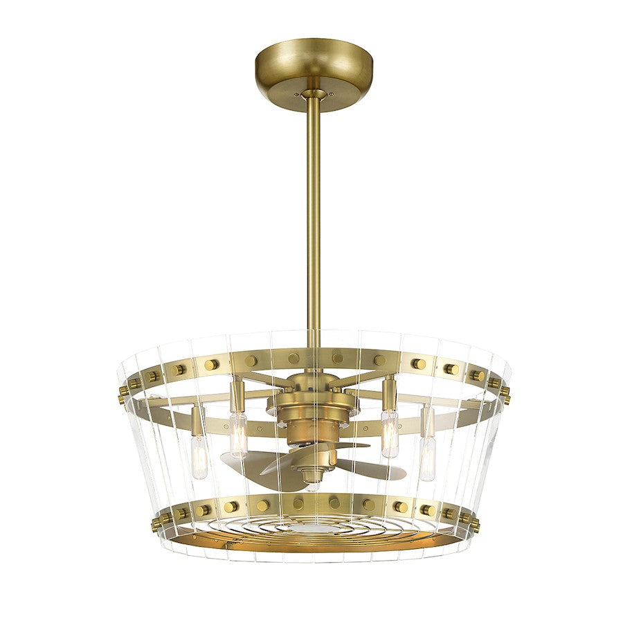 Savoy House Ventari 5-Light LED Fan D'Lier, Warm Brass