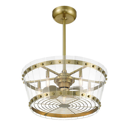 Savoy House Ventari 5-Light LED Fan D'Lier, Warm Brass