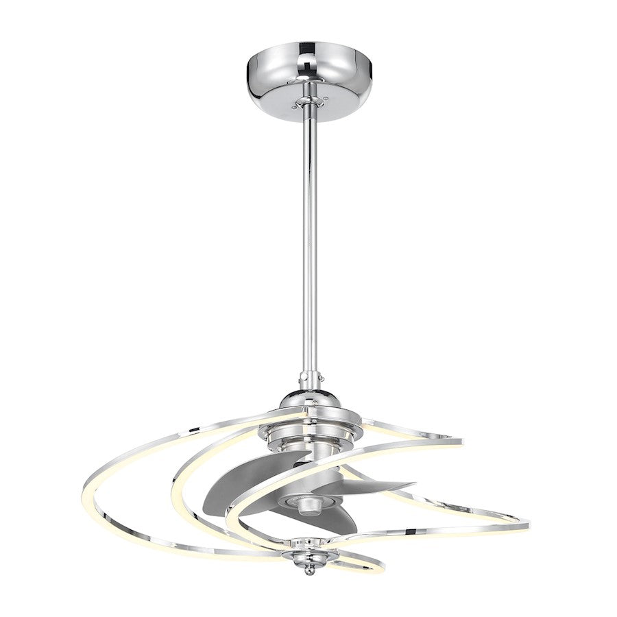 Savoy House Hydra LED Fan D'Lier, Polished Chrome