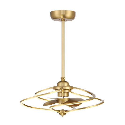 Savoy House Hydra LED Fan D'Lier, Warm Brass