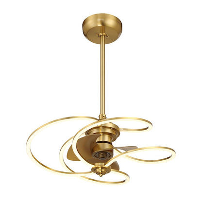 Savoy House Hydra LED Fan D'Lier, Warm Brass