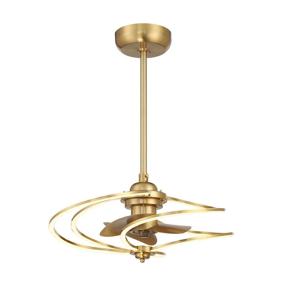 Savoy House Hydra LED Fan D'Lier, Warm Brass