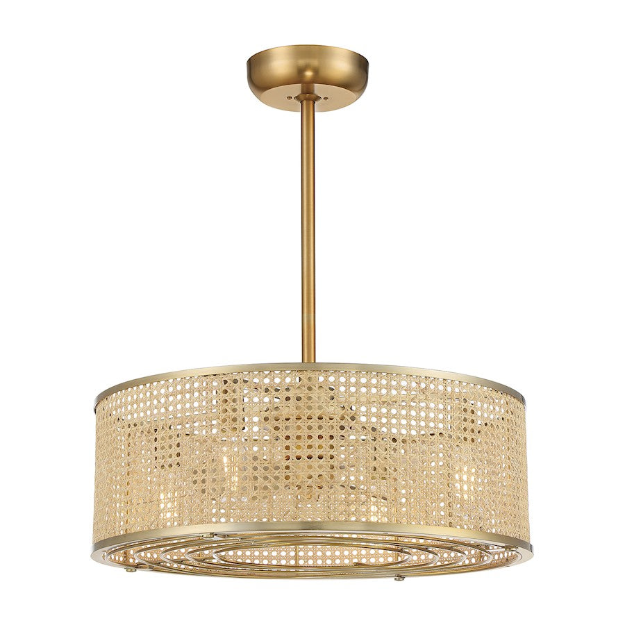Savoy House Astoria 4-Light Fan D'Lier, Warm Brass