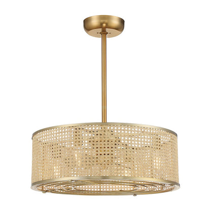 Savoy House Astoria 4-Light Fan D'Lier, Warm Brass