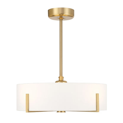 Savoy House Mansell 4Lt Ceiling Fan, White, Warm Brass