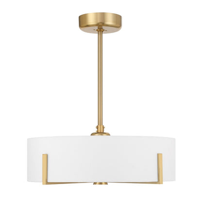 Savoy House Mansell 4Lt Ceiling Fan, White, Warm Brass