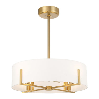 Savoy House Mansell 4Lt Ceiling Fan, White, Warm Brass