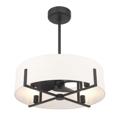 Savoy House Mansell 4Lt Ceiling Fan, Black/White, Matte Black