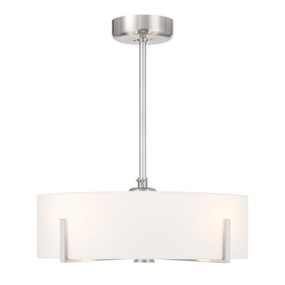 Savoy House Mansell 4Lt Ceiling Fan, Nickel/White, Satin Nickel