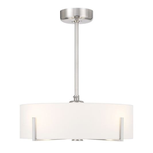 Savoy House Mansell 4Lt Ceiling Fan, Nickel/White, Satin Nickel