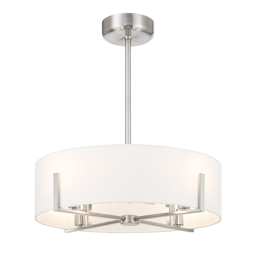 Savoy House Mansell 4Lt Ceiling Fan, Nickel/White, Satin Nickel