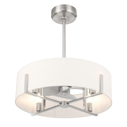 Savoy House Mansell 4Lt Ceiling Fan, Nickel/White, Satin Nickel