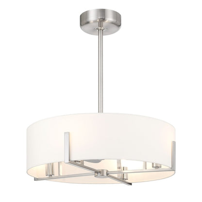 Savoy House Mansell 4Lt Ceiling Fan, Nickel/White, Satin Nickel