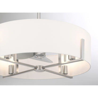 Savoy House Mansell 4Lt Ceiling Fan, Nickel/White, Satin Nickel