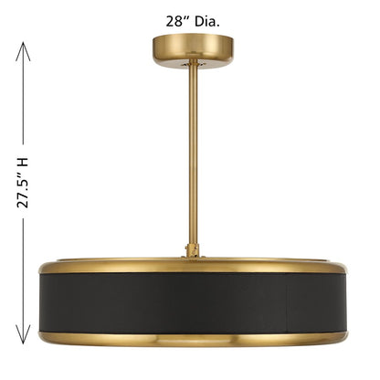 Savoy House Archer Lt Ceiling Fan, Fan D'Lier, Warm Brass