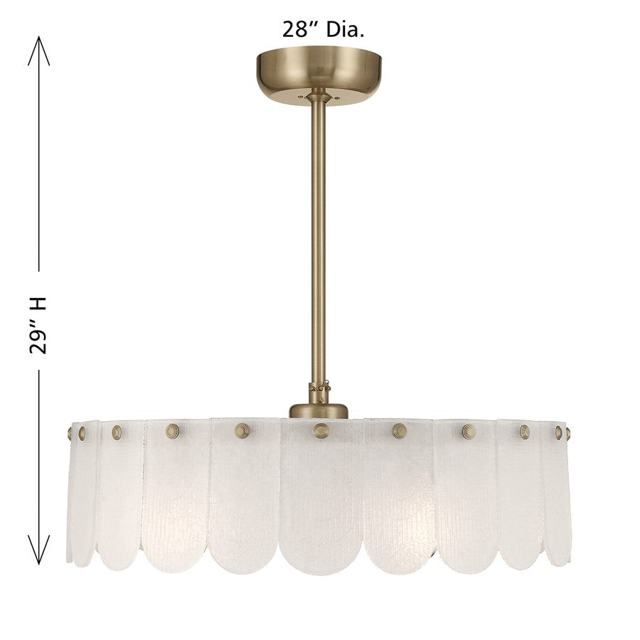 Savoy House Ashton 5 Lt Ceiling Fan, Fan D'Lier, Noble Brass