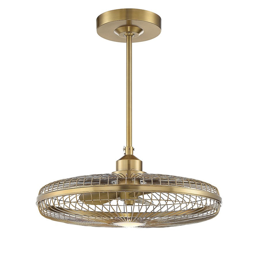 Savoy House Wetherby LED Fan D'Lier, Warm Brass