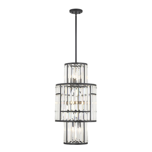 8 Light Pendant, Matte Black
