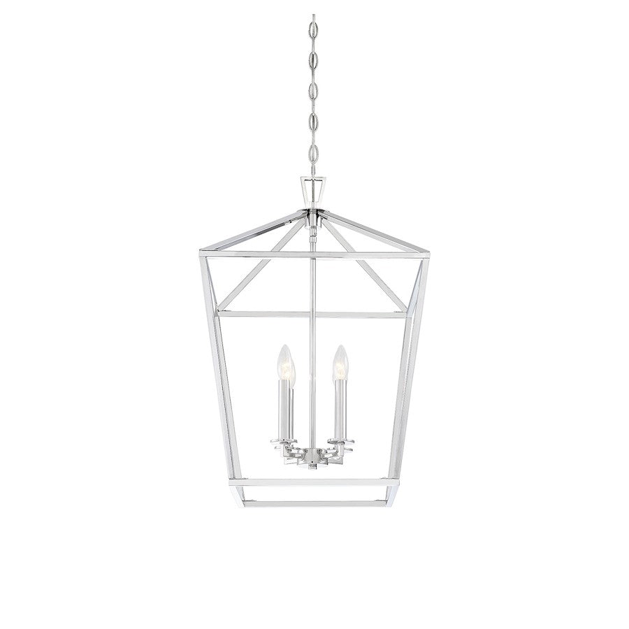 4 Light 26" Pendant, Polished Nickel