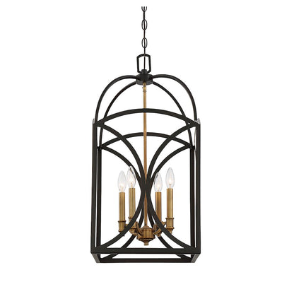 4 Light 28" Pendant, English Bronze