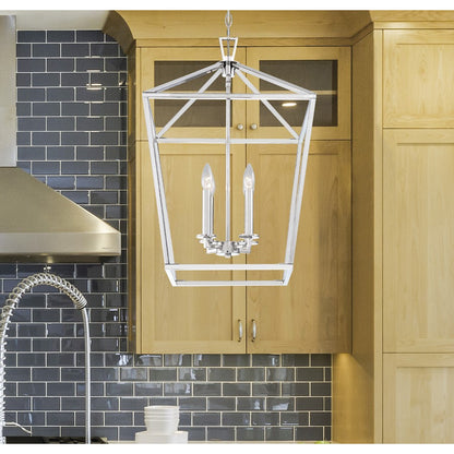4 Light 26" Pendant, Polished Nickel
