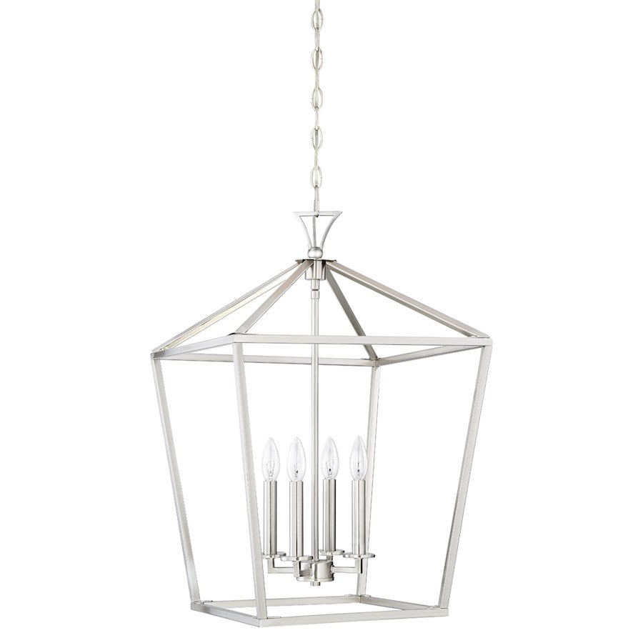 4 Light Pendant, Satin Nickel