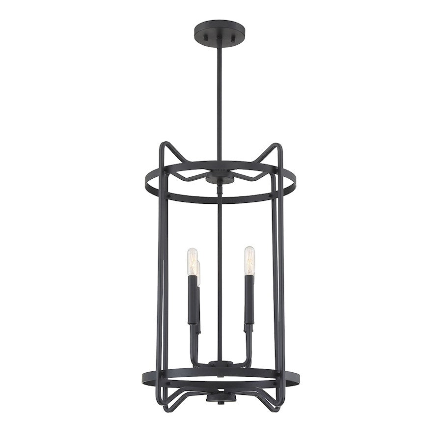 Savoy House Kent 4-Light Pendant, Matte Black - 3-4901-4-89