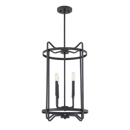 Savoy House Kent 4-Light Pendant, Matte Black - 3-4901-4-89