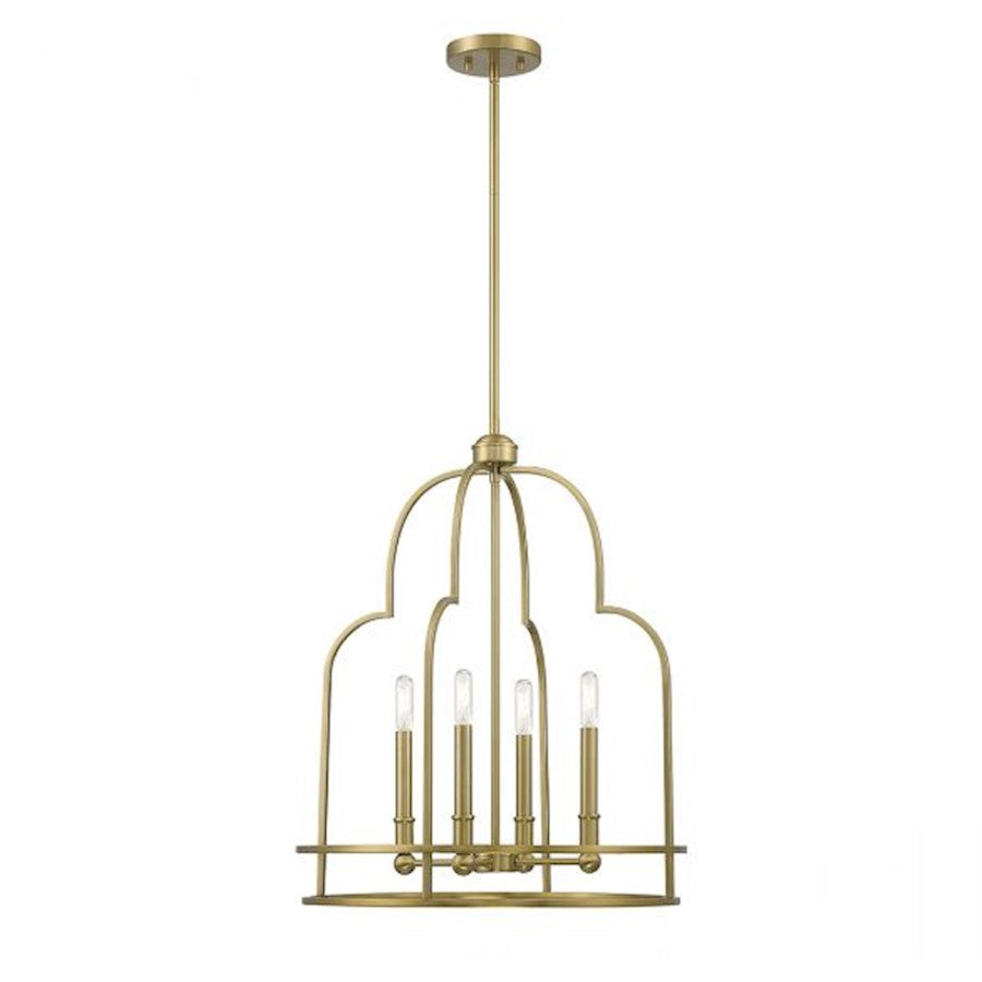 Savoy House Diplomat 4-Light Pendant, Warm Brass - 3-6612-4-322