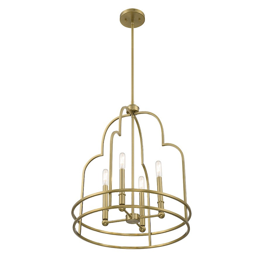 4 Light Pendant, Matte Black