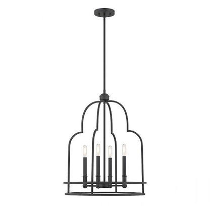 Savoy House Diplomat 4-Light Pendant, Matte Black - 3-6612-4-89