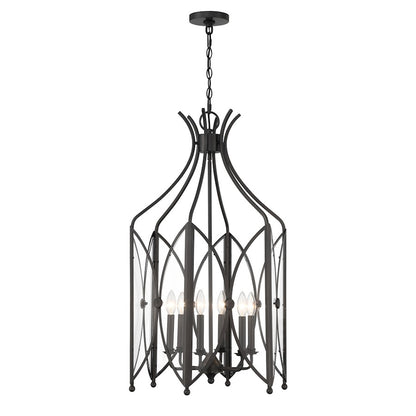 Savoy House Enclave 6 Light Pendant, Black Tourmaline/Clear - 3-6802-6-188