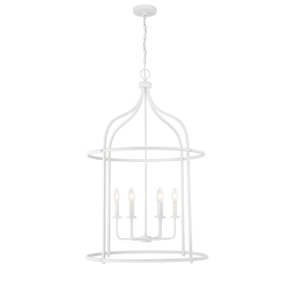 6 Light Pendant, Bisque White