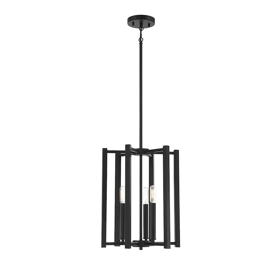 3 Light Pendant, Matte Black