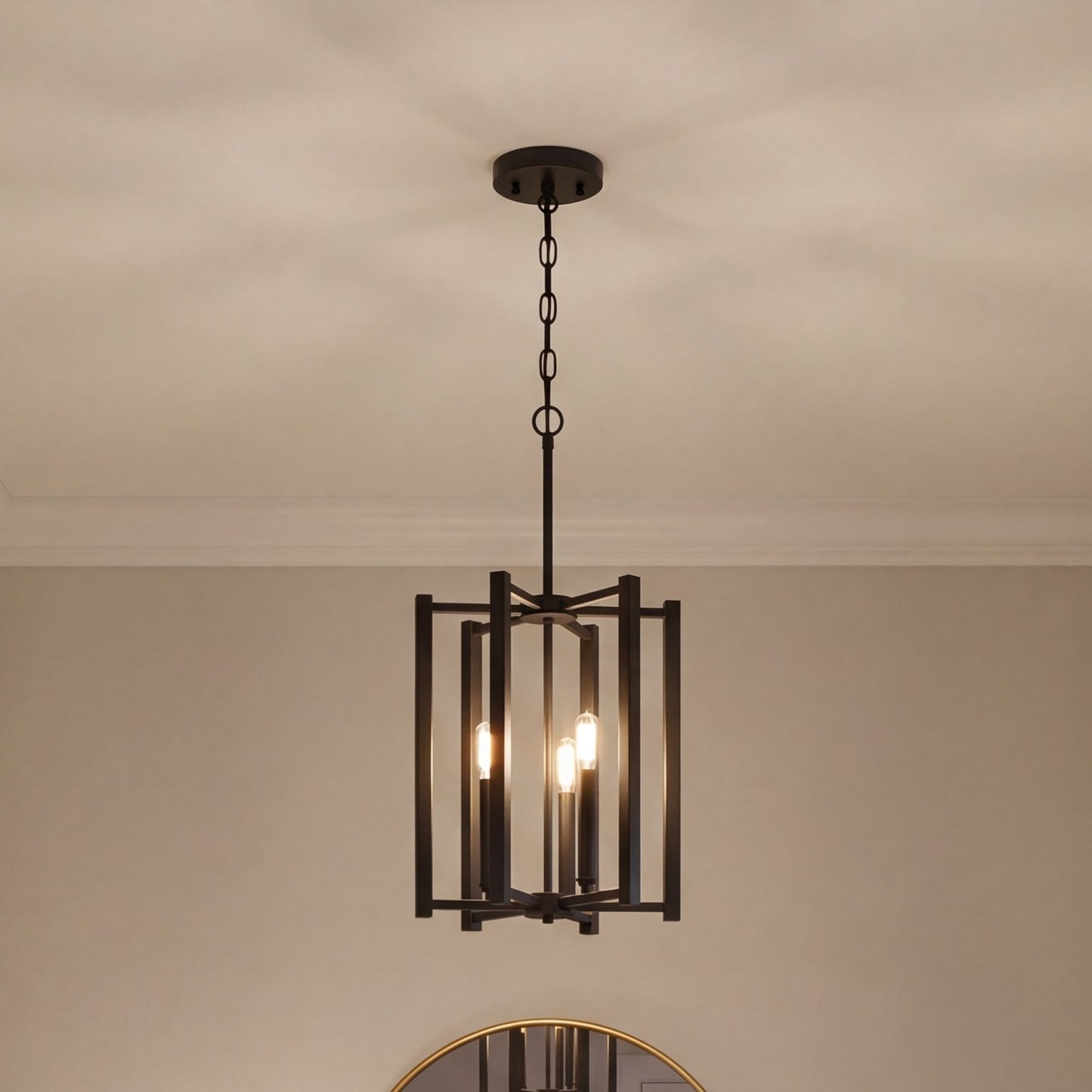 3 Light Pendant, Matte Black