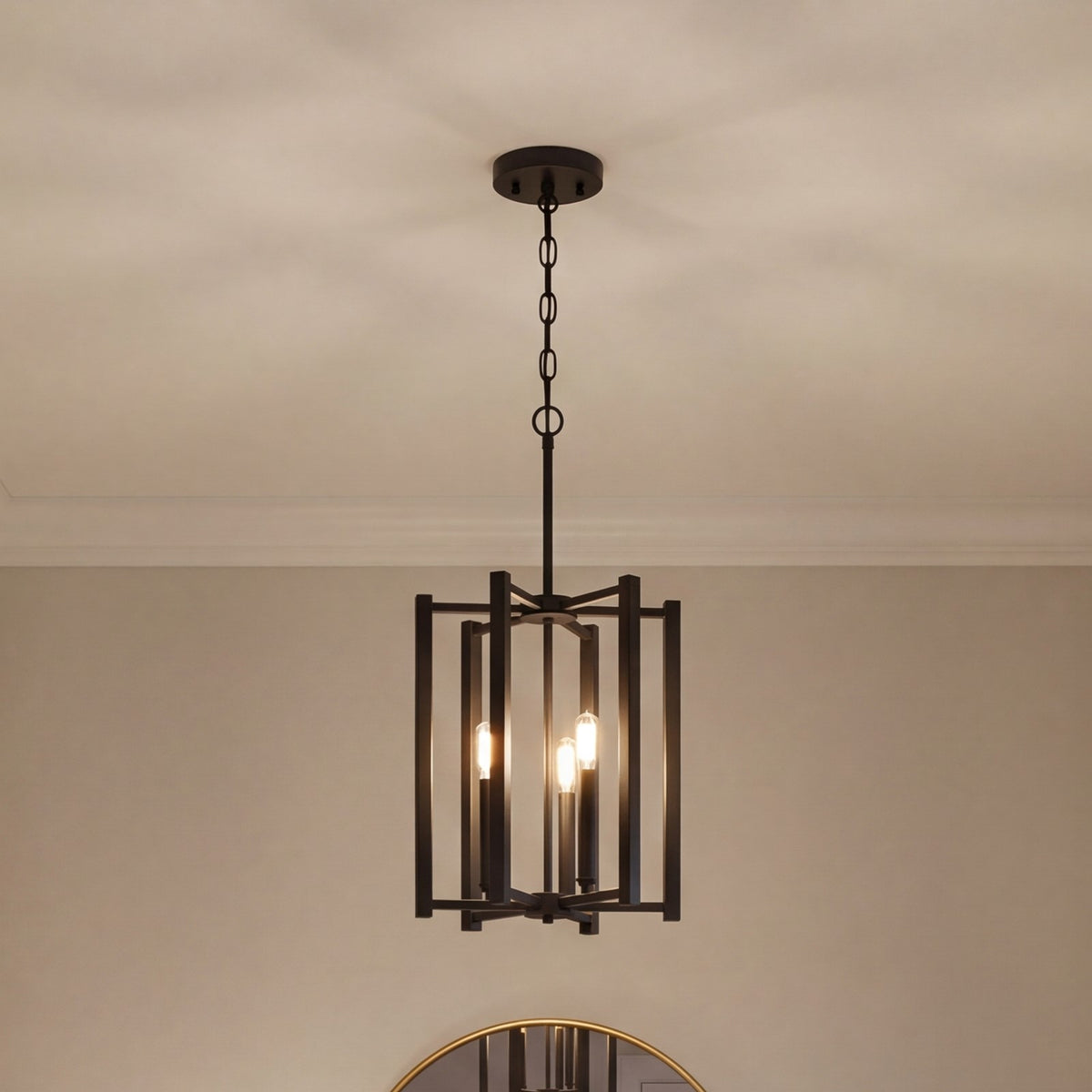 3 Light Pendant, Matte Black