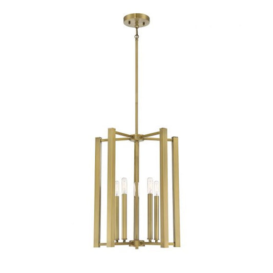 Savoy House Benson 5-Light Pendant, Warm Brass - 3-7701-5-322