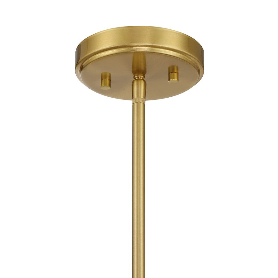 Savoy Essentials Hillbourne 3 Light Pendant, Warm Brass